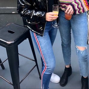 Zara Red Stripe Jeans